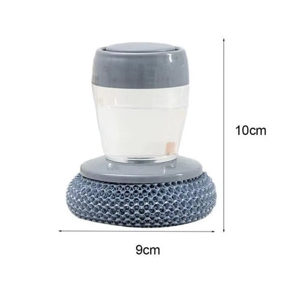 Soap Dispensing Dish Brush – Refillable Kitchen Scrubber with Built-In Detergent Dispenser for Pots, Pans & Sink Cleaning