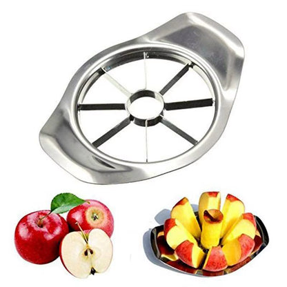 Stainless Steel Apple Cutter & Fruit Slicer – Ergonomic Handle Fruit Divider for Apples, Pears & Vegetables