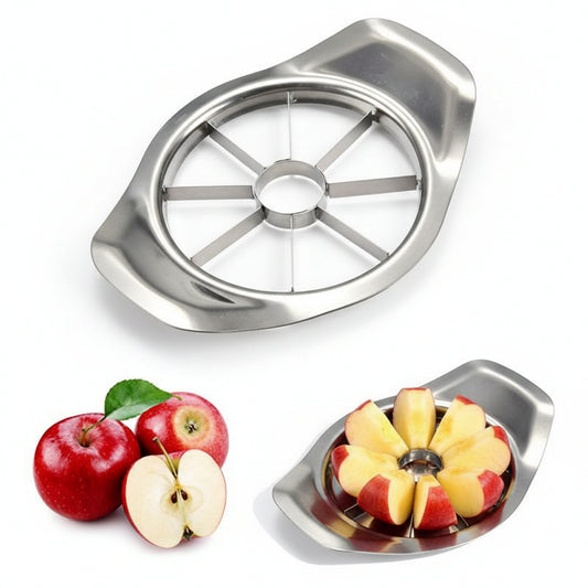 Stainless Steel Apple Cutter & Fruit Slicer – Ergonomic Handle Fruit Divider for Apples, Pears & Vegetables