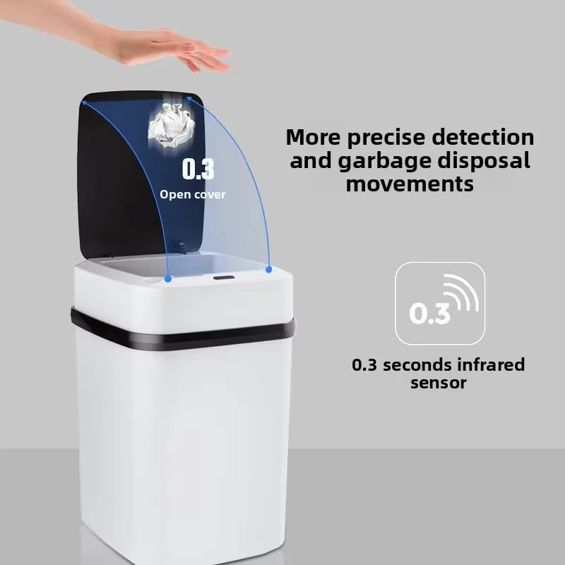 13L Automatic Sensor Trash Can – Touchless Waterproof Bin for Kitchen & Bathroom
