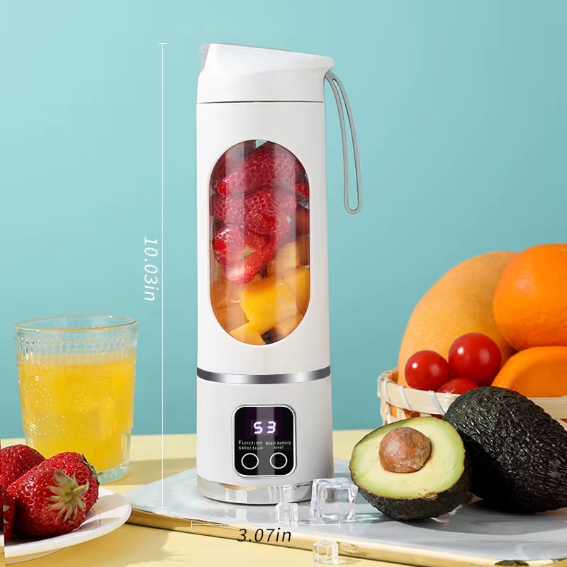 Portable USB Rechargeable Blender & Juicer – Personal Wireless Smoothie Maker with Stainless Steel Blades