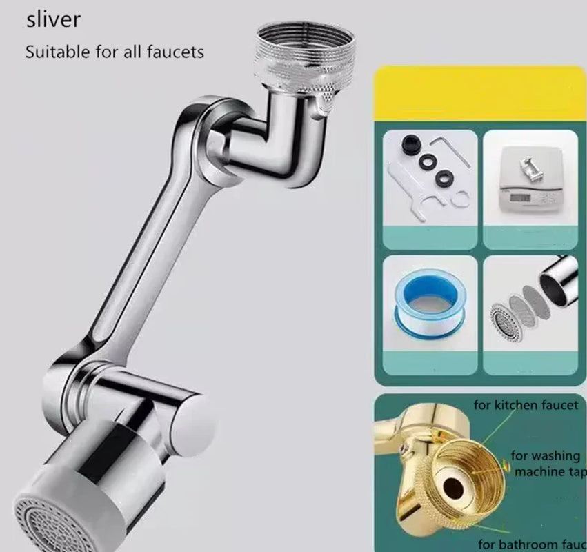 Universal Rotating Faucet Aerator – Kitchen & Bathroom Tap Sprayer Head