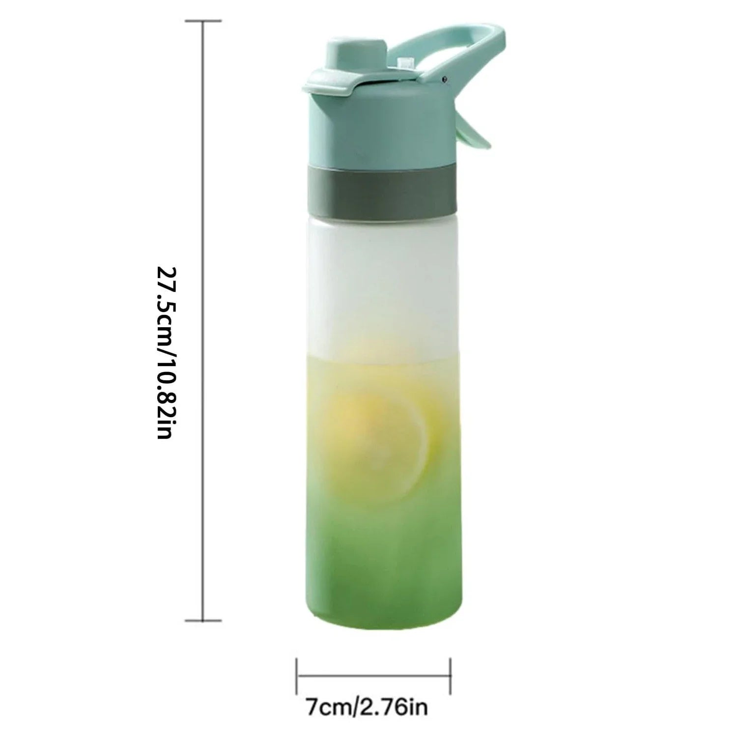 650ml Mist Spray Water Bottle with Straw – Portable Sports Hydration Bottle for Gym, Travel & Outdoor Activities