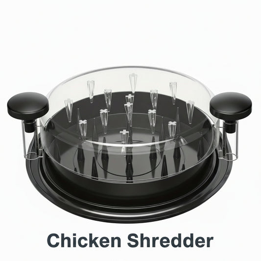 Upgraded Chicken Shredder Tool with Transparent Lid – Large Non-Slip Meat & Vegetable Shredder for Fast Food Preparation