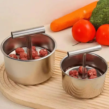 Stainless Steel Meatball Maker – Manual Meatball Mold for Perfect Meatballs, Falafel, Dough Balls & Meal Prep