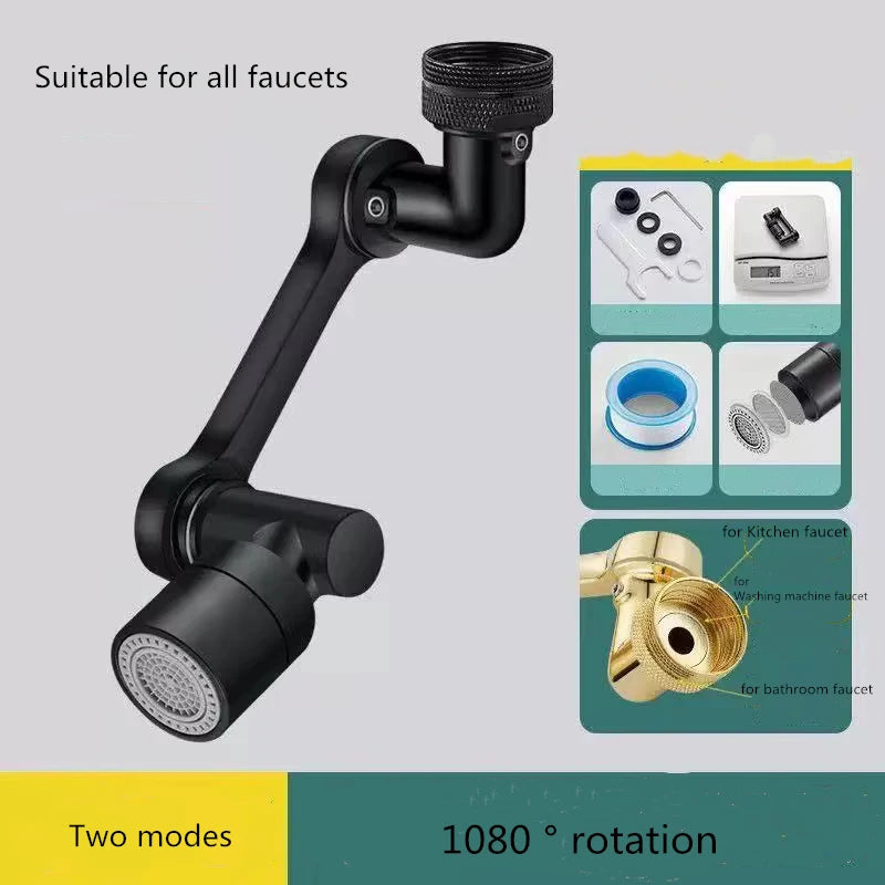 Universal Rotating Faucet Aerator – Kitchen & Bathroom Tap Sprayer Head