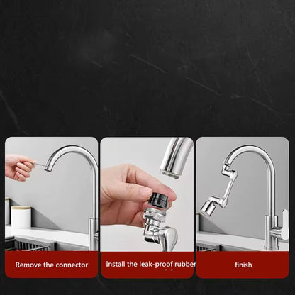 Universal Rotating Faucet Aerator – Kitchen & Bathroom Tap Sprayer Head
