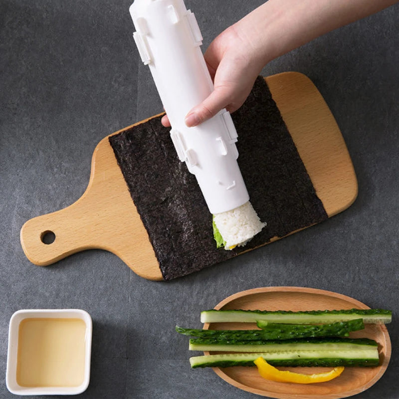 Quick Sushi Maker Kit – Easy DIY Sushi Roller & Rice Mold for Homemade Sushi Rolls, Bento Lunches & Kitchen Fun