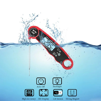Waterproof Digital Meat Thermometer – Instant Read Food Temperature Probe for BBQ, Grilling, Cooking, Baking & Kitchen Use