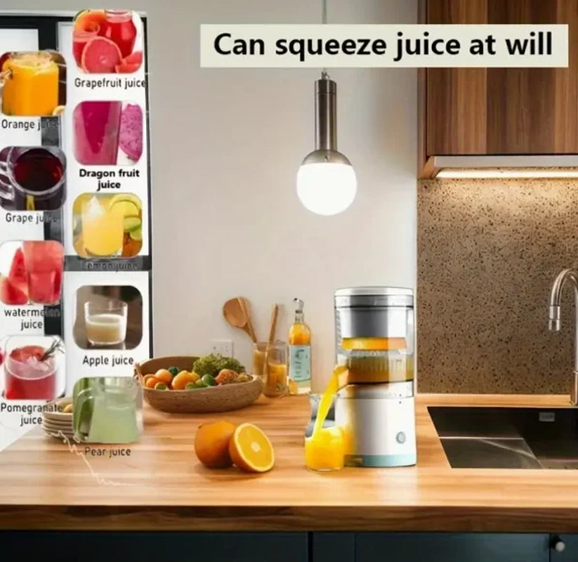 Portable Electric Juicer USB Rechargeable – Fresh Fruit Juice Maker with Automatic Pulp Separation