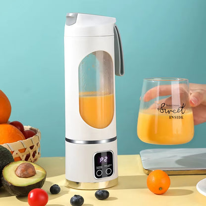 Portable USB Rechargeable Blender & Juicer – Personal Wireless Smoothie Maker with Stainless Steel Blades