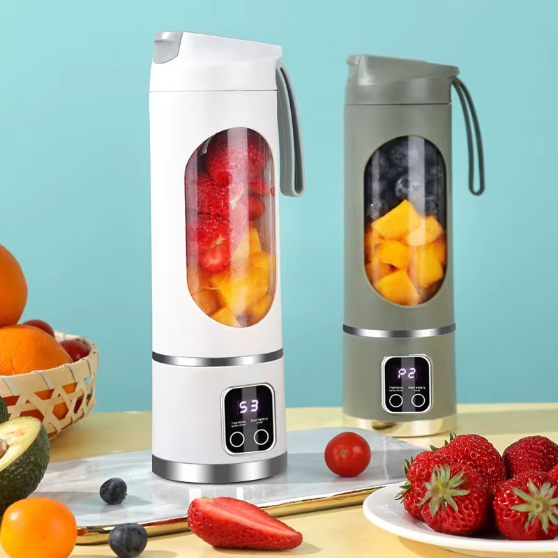 Portable USB Rechargeable Blender & Juicer – Personal Wireless Smoothie Maker with Stainless Steel Blades