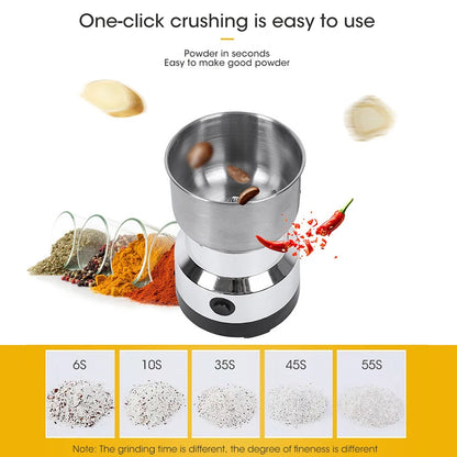 300ML Mini Electric Coffee & Spice Grinder – 4 Stainless Steel Blades | Grain Mill, Herb, Pepper & Baby Food Pulverizer