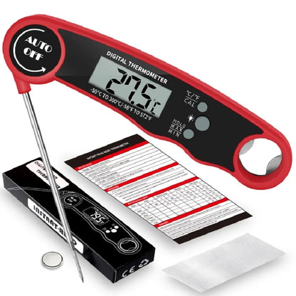 Waterproof Digital Meat Thermometer – Instant Read Food Temperature Probe for BBQ, Grilling, Cooking, Baking & Kitchen Use