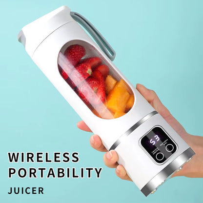 Portable USB Rechargeable Blender & Juicer – Personal Wireless Smoothie Maker with Stainless Steel Blades