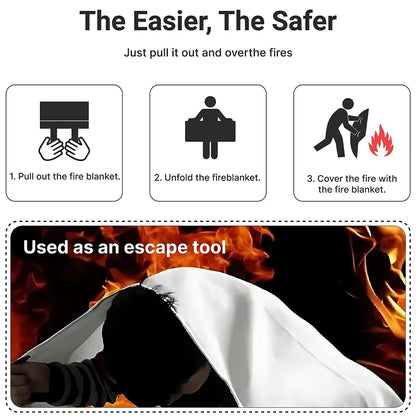 Emergency Fire Blanket for Kitchen & Home – Fireproof, Reusable & Easy to Deploy