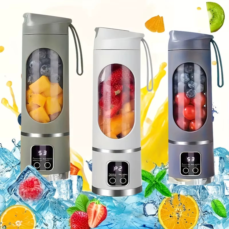 Portable USB Rechargeable Blender & Juicer – Personal Wireless Smoothie Maker with Stainless Steel Blades