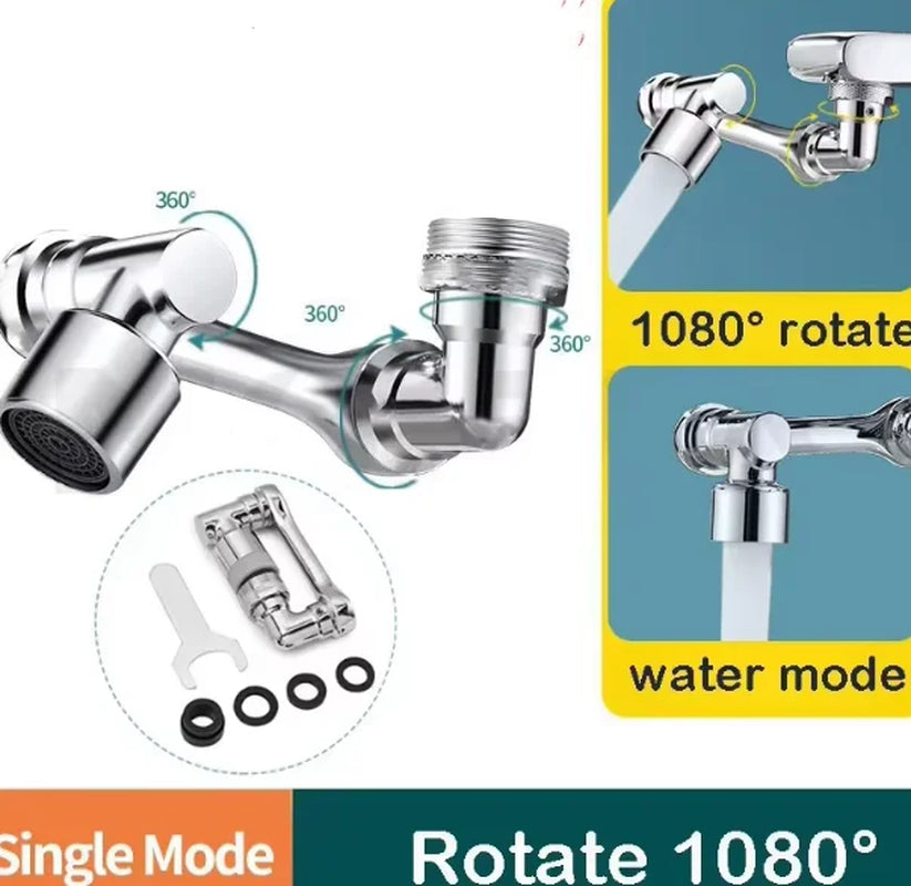 Universal Rotating Faucet Aerator – Kitchen & Bathroom Tap Sprayer Head