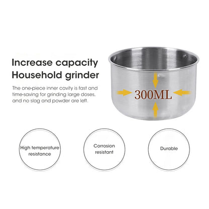 300ML Mini Electric Coffee & Spice Grinder – 4 Stainless Steel Blades | Grain Mill, Herb, Pepper & Baby Food Pulverizer