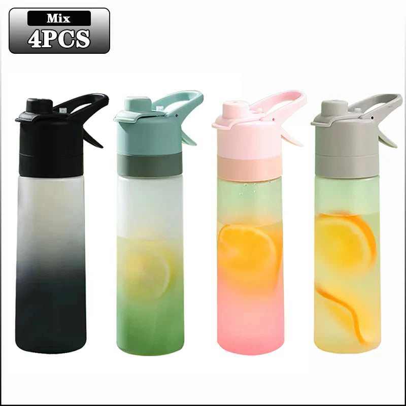 650ml Mist Spray Water Bottle with Straw – Portable Sports Hydration Bottle for Gym, Travel & Outdoor Activities