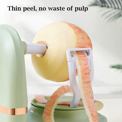 Hand Crank Fruit Peeler & Slicer – Apple, Pear & More with Divider & Spare Blades