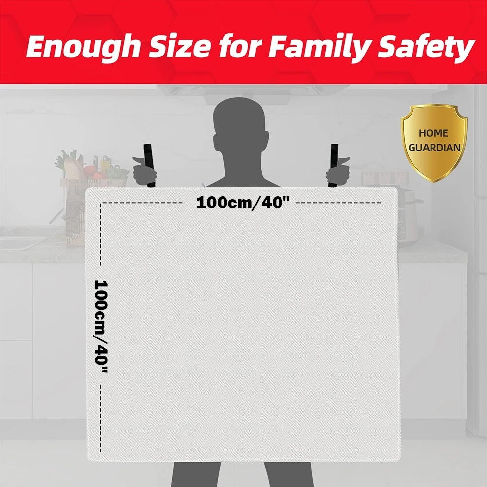 Emergency Fire Blanket for Kitchen & Home – Fireproof, Reusable & Easy to Deploy