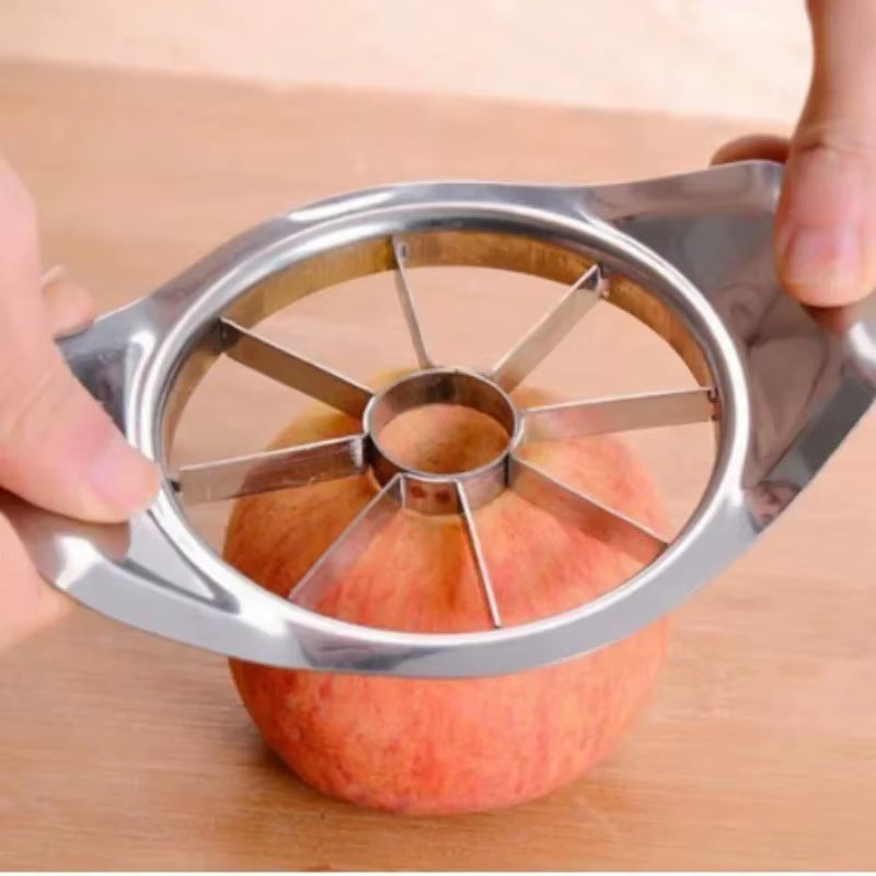 Stainless Steel Apple Cutter & Fruit Slicer – Ergonomic Handle Fruit Divider for Apples, Pears & Vegetables