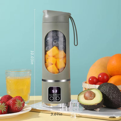 Portable USB Rechargeable Blender & Juicer – Personal Wireless Smoothie Maker with Stainless Steel Blades