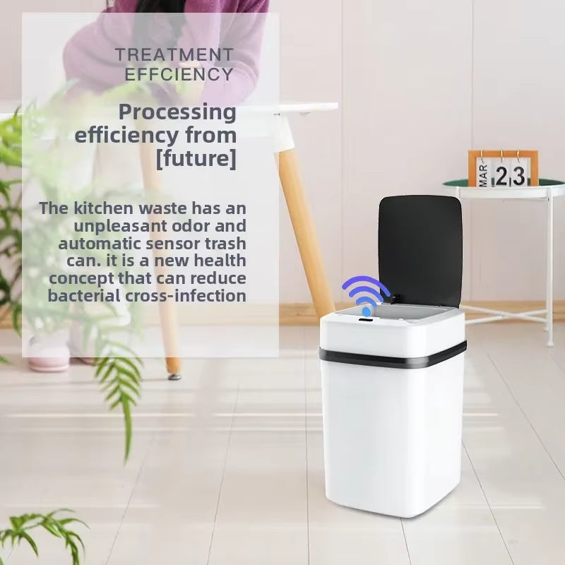 13L Automatic Sensor Trash Can – Touchless Waterproof Bin for Kitchen & Bathroom