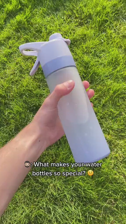 650ml Mist Spray Water Bottle with Straw – Portable Sports Hydration Bottle for Gym, Travel & Outdoor Activities